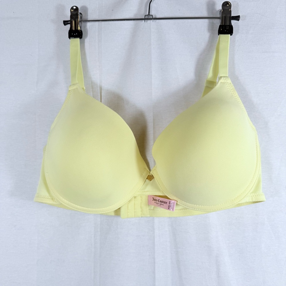 Juicy Couture Light Yellow Bra Size 40C‎ Lightly Padded Juicy Charm